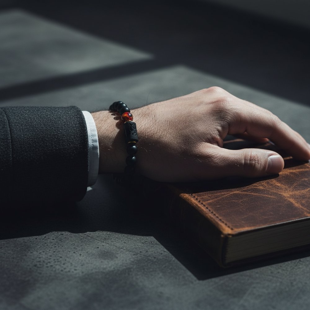 Matte Black Onyx Capricorn Bracelet 2