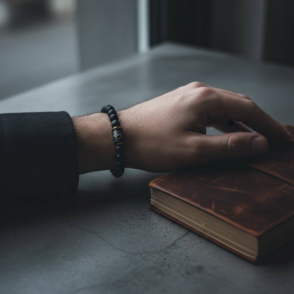 Matte Black Onyx Leo Bracelet 2