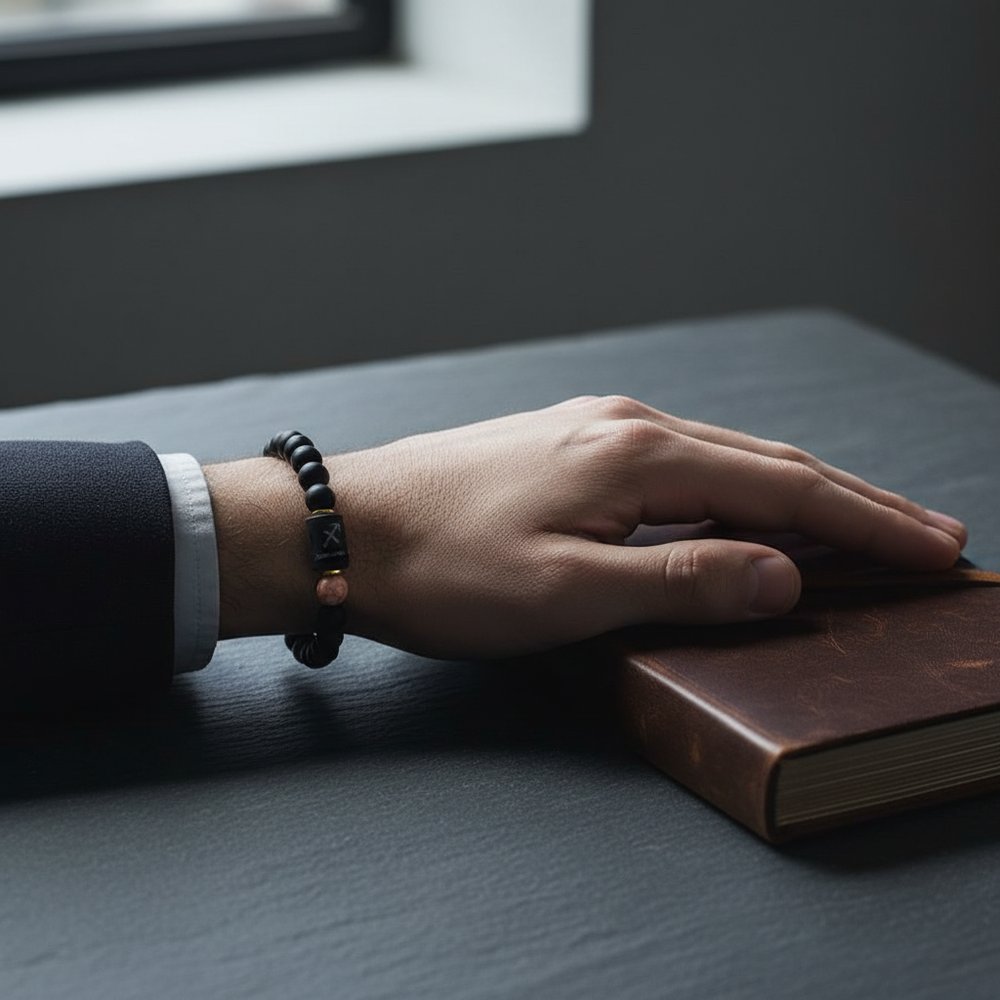 Matte Black Onyx Sagittarius Bracelet 2