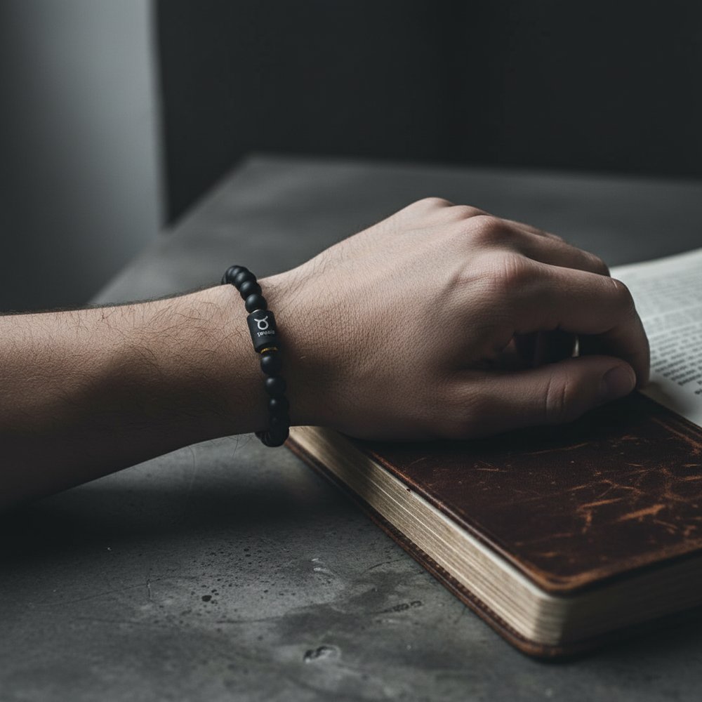 Matte Black Onyx Taurus Bracelet 2